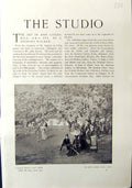 Old Print Paisley Tennis Club John Lavery 1912 Japanese Switzerland Snow 20th