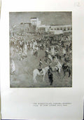 Original Old Antique Print Market Place Tangier John Lavery 1912 Mrs Kennard