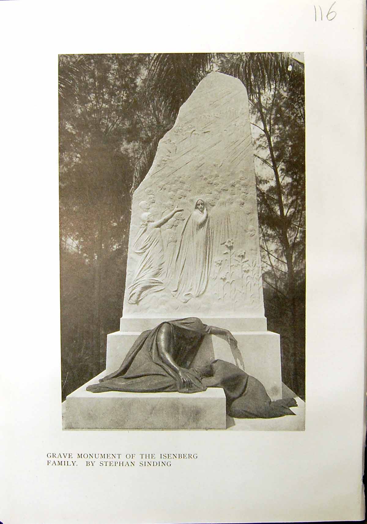 Old Grave Monument Isenberg Family Stephan Sinding 1912 Figure Joy Li 20th