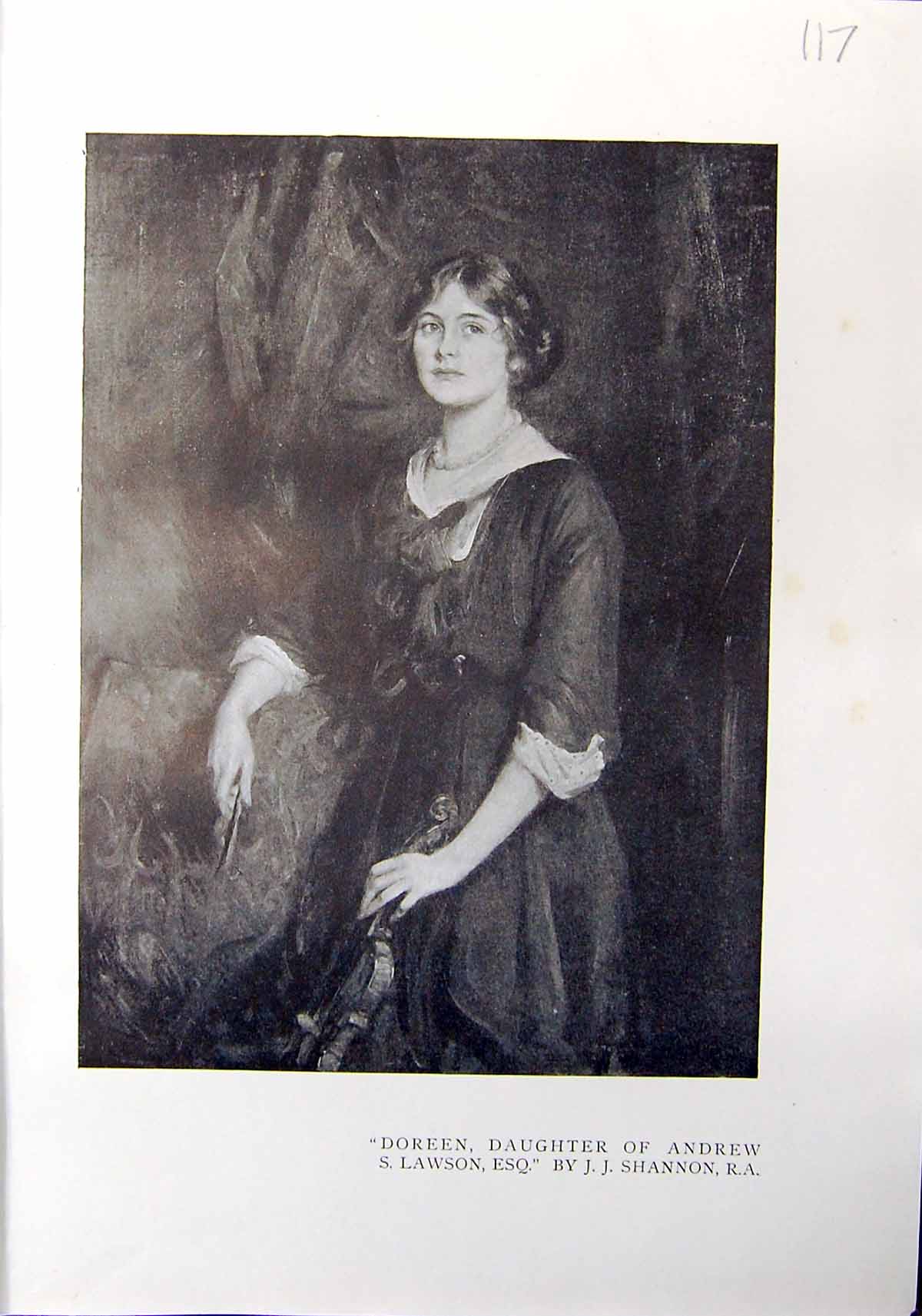 Antique Print Doreen Andrew Lawson Shannon 1912 Primavera Nude Lady Clausen