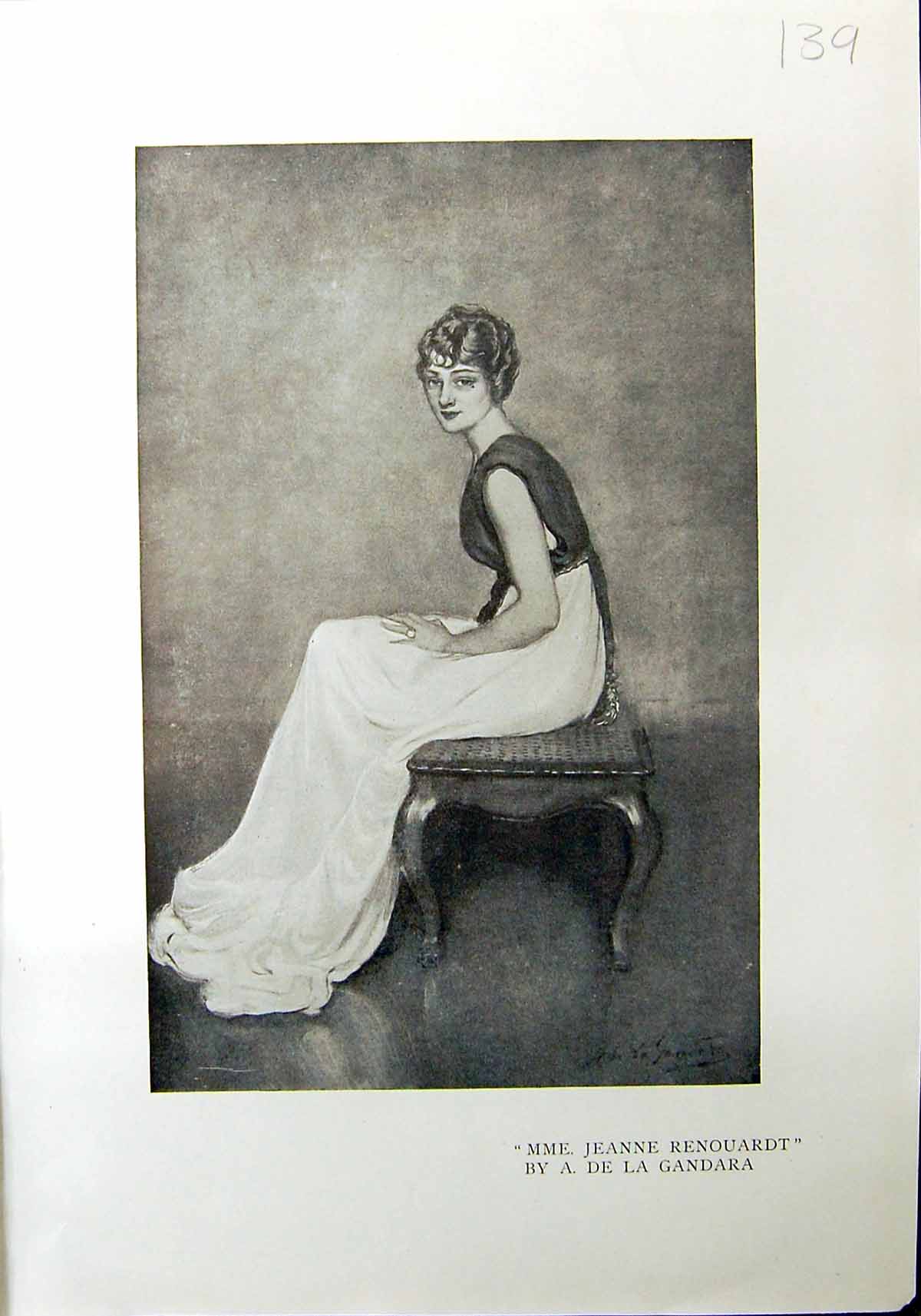Antique Print Jeanne Renouardt Gandara 1912 Marins Sur Le Quai Lucien Simon