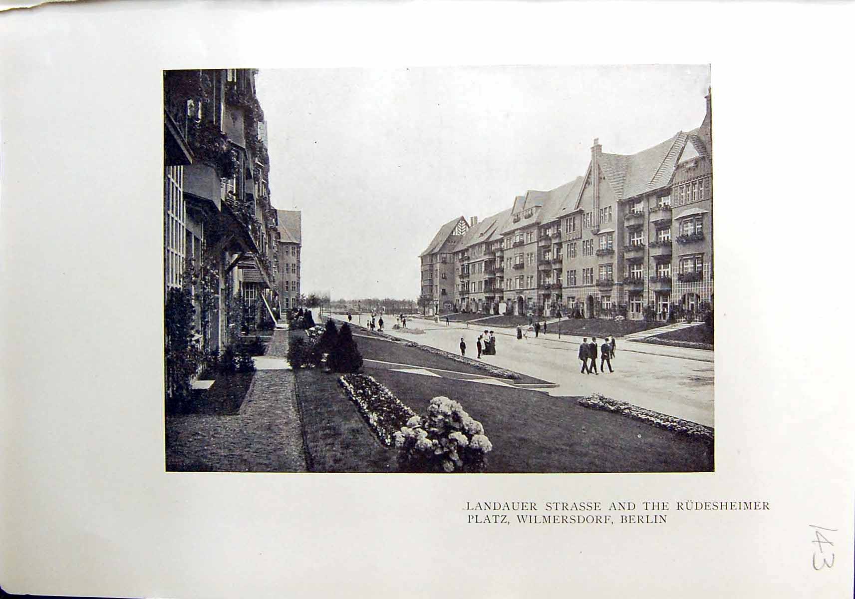 Old Landauer Strasse Rudesheimer Platz Wilmersdorf Berlin 1912 Olivae 20th
