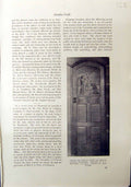 Old 1912 Oak Door Vestry Urswick Church Lancashire Miller Silver Cup 20th
