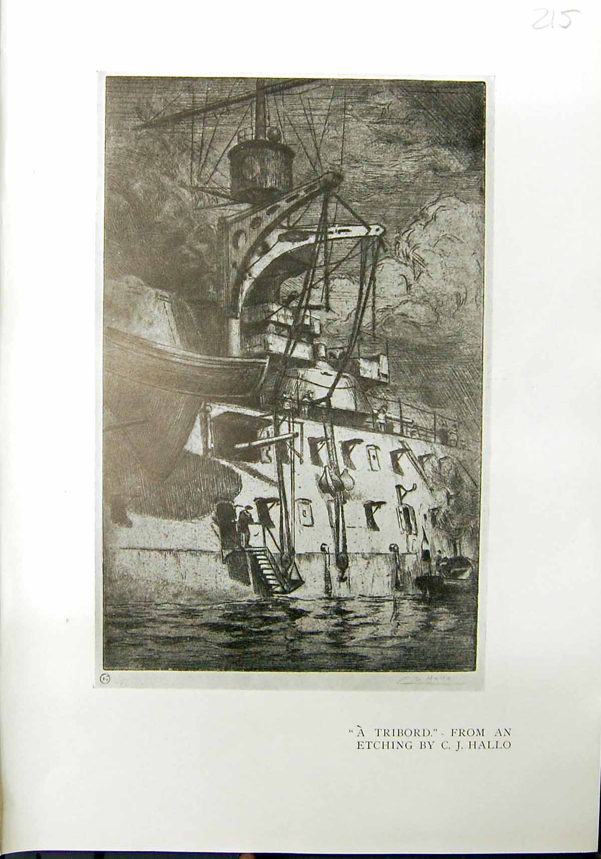 Old Antique Print Tribord Ship Hallo Scene Du Berry Fernand Maillaud 1912 20th
