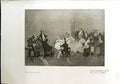 Antique Old Print Concert Room Music Corot Lady New Bonnet Edouard Manet 1912