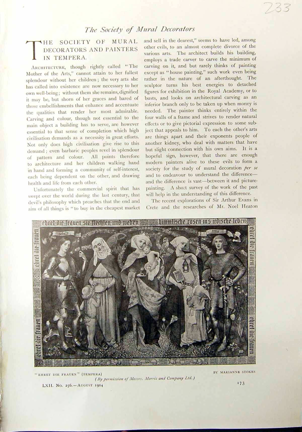 Old Ehret Die Frauen Tempera Marianne Stokes 1912 Venus Death Adonis 20th