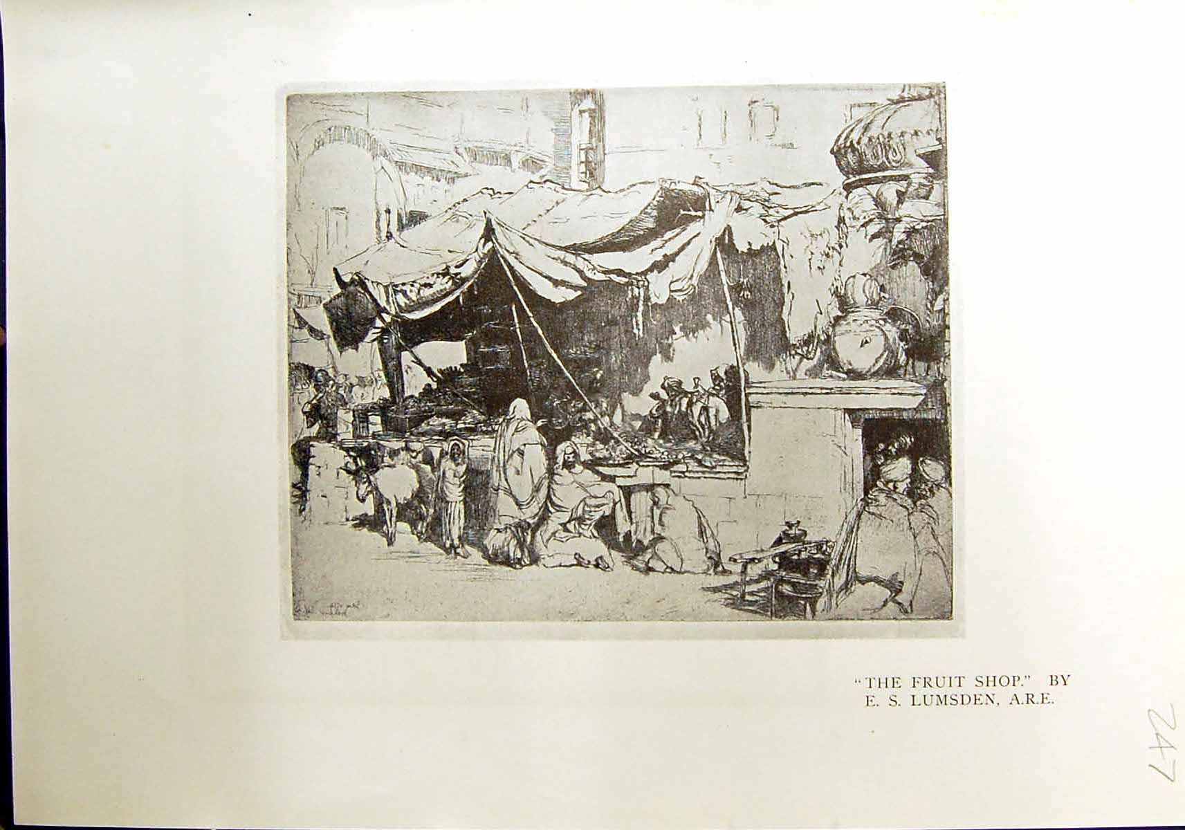 Antique Print Fruit Shop Lumsden Kataka-Karuma Half-Wheel Design Yodo 1912 20th