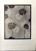 Original Old Antique Print Stencil Plate Leaves Fuki Flowers 1912 Gingko Tree