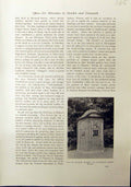 Old Print 1912 Open-Air Museum Skansen Stockholm Sweden Jonkoping Church 20th