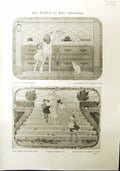 Old Print Willebeek Le Mair Illustration Cosy Corner Children Fruit 1912 20th