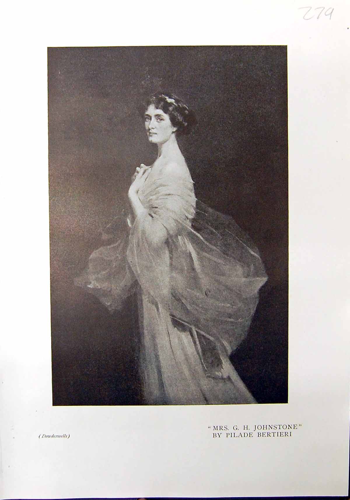 Old Print Mrs Johnstone Bertieri Wood Sculpture Whitworth Puss Boots 1912 20th