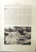 Old Print L'Acropole Rene Menard 1912 Cavaliers Sous Bois Mountains Trees 20th