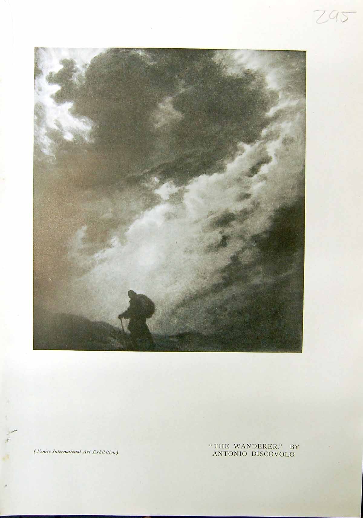 Antique Old Print 1912 Wanderer Antonio Discovolo Bacchiglione Vettore Zilla