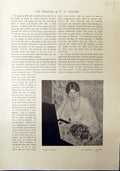 Old Antique Print Coral Earrings Frederick Frieseki Poudreuse Lady 1912 20th