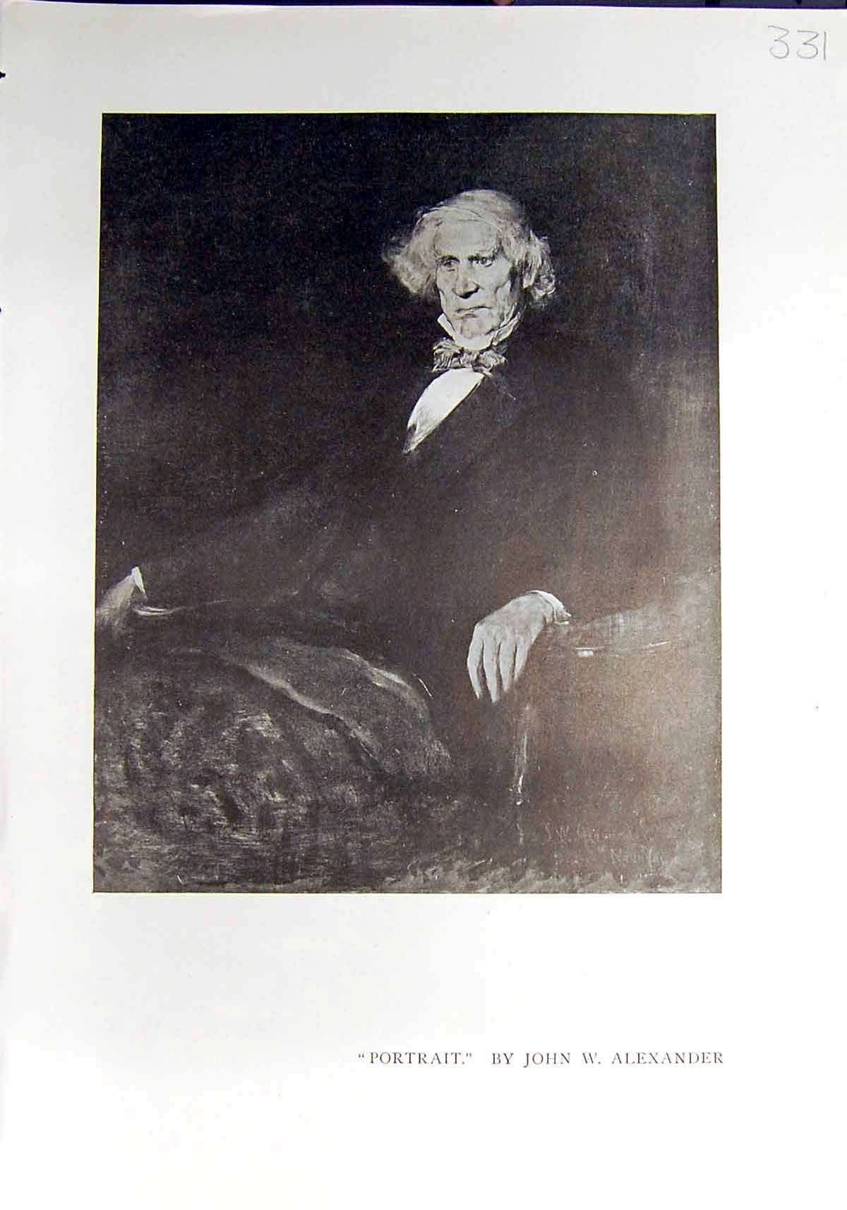 Original Old Antique Print John Alexander 1912 Joseph Pennell Etching Hamilton