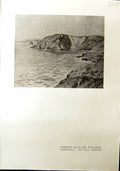 Old Evening Seascape Tintagel Cornwall Ashton 1912 Madrid People Bisc 20th