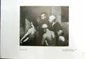 Original Old Antique Print Les Mendiants Daumier 1912 Bucheronne Firmin Renoir