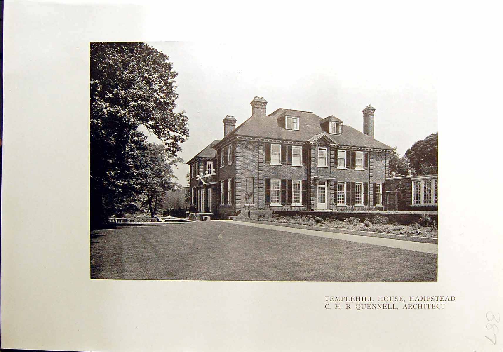 Old Templehill House Hampstead Quennell Architecture 1912 Burnt Post 20th