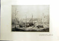 Antique Old Print Unloading Sand Ships Poortenaar 1912 Waterloo Bridge London