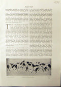 Old Herd Horses Sesshyu School Art Japan 1912 Chickens Cherry Tree Be 20th