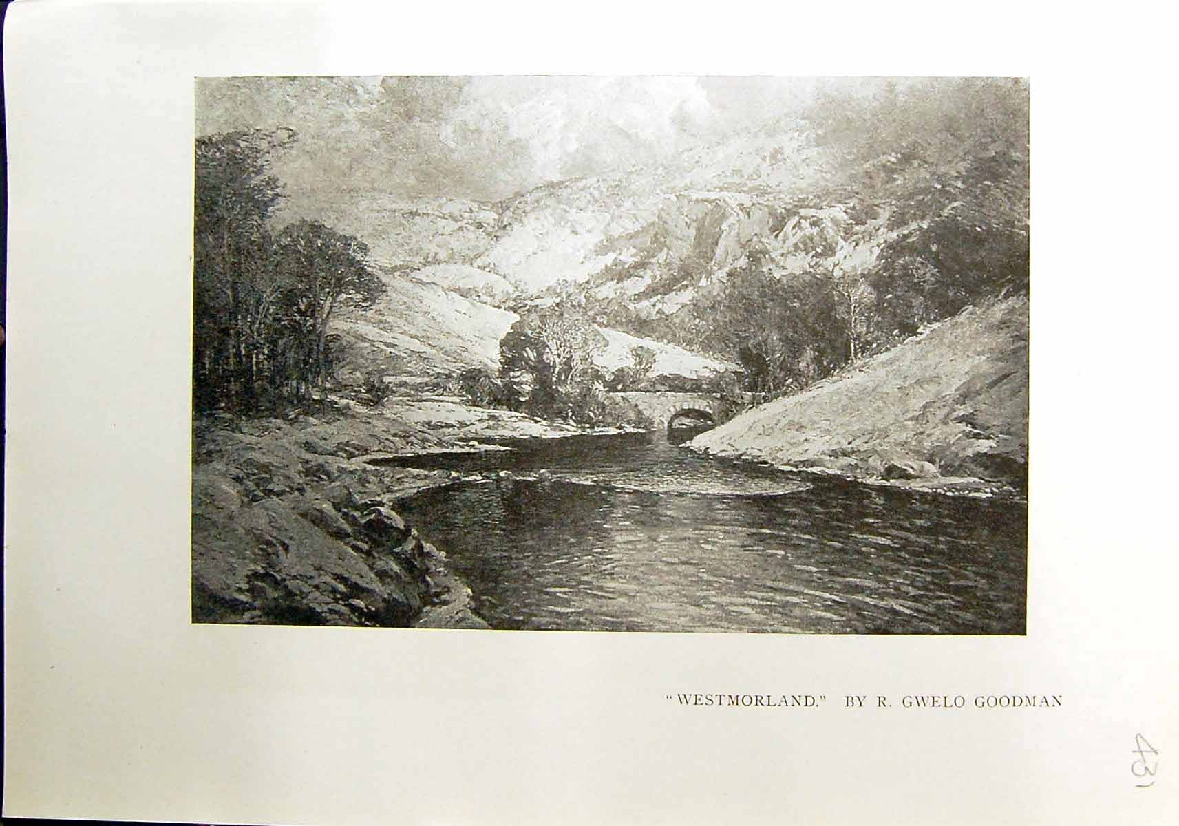 Old Antique Print 1912 Westmorland Gwelo Goodman Valley Africa Mountains 20th