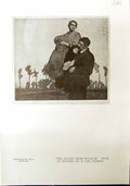 Antique Old Print Flight Belgium Lee Hankey 1912 Wash Houses Bourges Forsyth