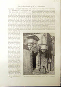 Antique Old Print 1912 Gateway House Rabelais Chinon Lawrenson Architecture