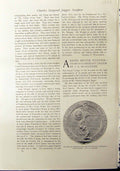 Antique Print Design Medal Welsh National Memorial Association Jagger 1912 20th