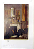 Old Antique Print 1912 Colour Grey Drawing Room Family Home John Lavery 20th