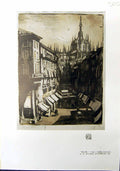 Old Print View Milan Corso Vittorio Emanuele Engraving 1912 Wynne Apperley 20th