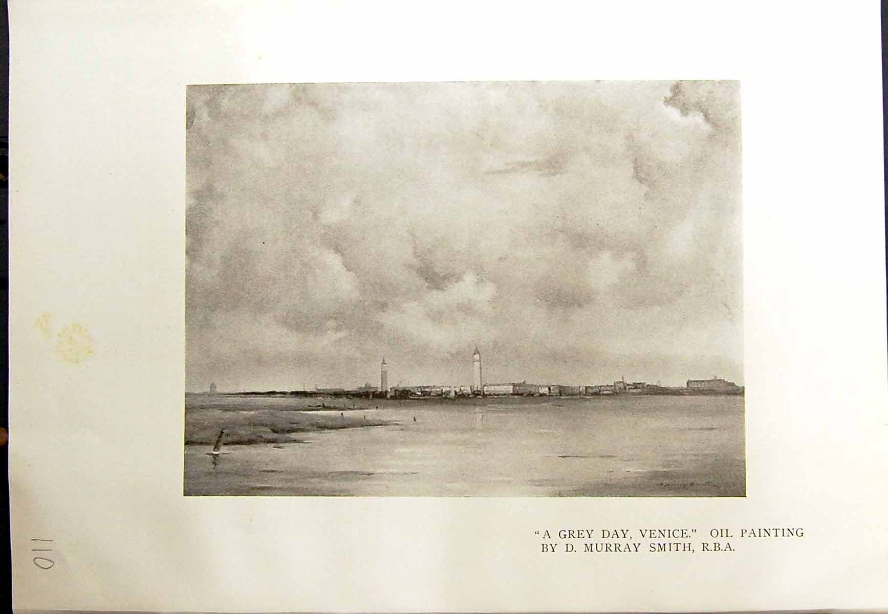 Old Grey Day Venice Murray Smith 1913 Hammersmith Bridge Murray Smith 20th