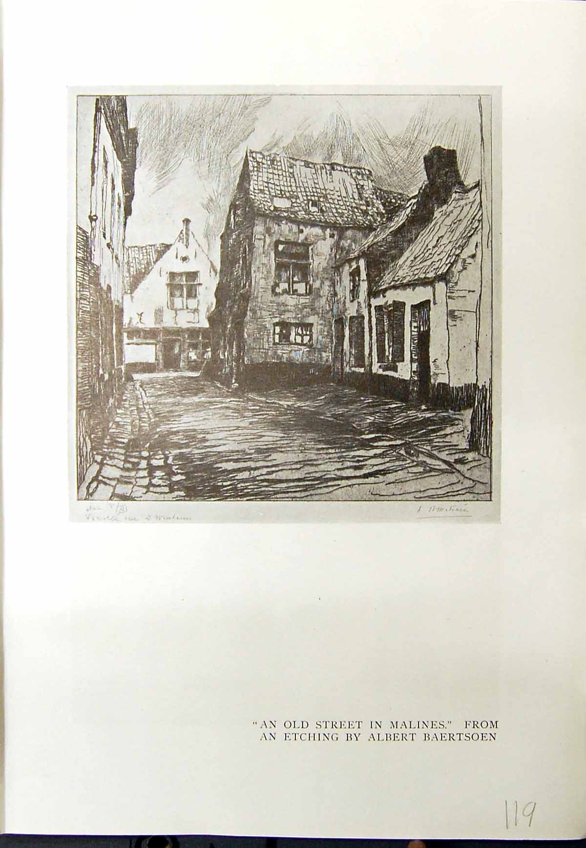 Old Street Scene Malines Baertsoen Sculpture Danse Rousseau Medal Dup