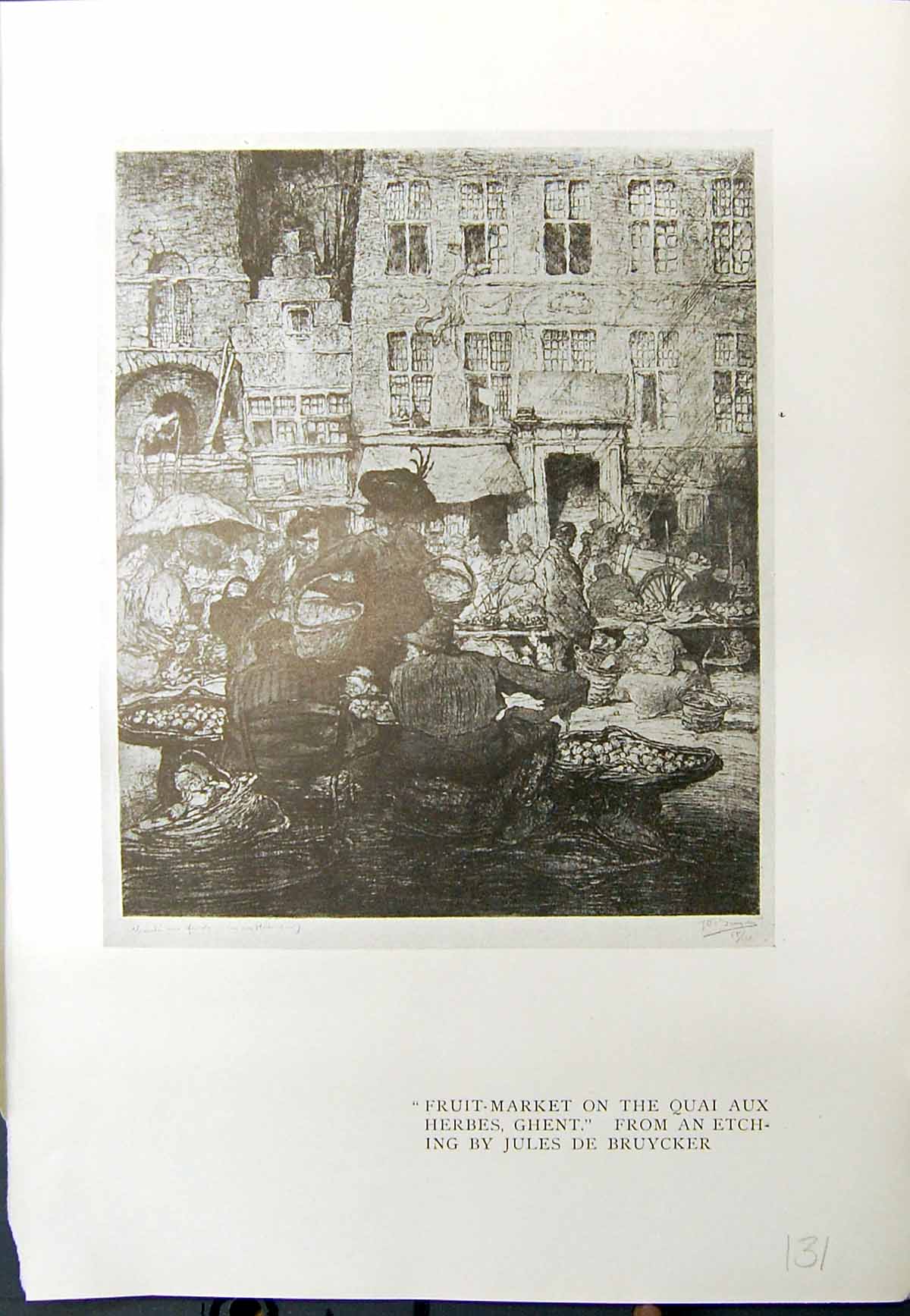Old Fruit Market Quai Aux Herbes Ghent Bruycker Market Flanders 1913 20th