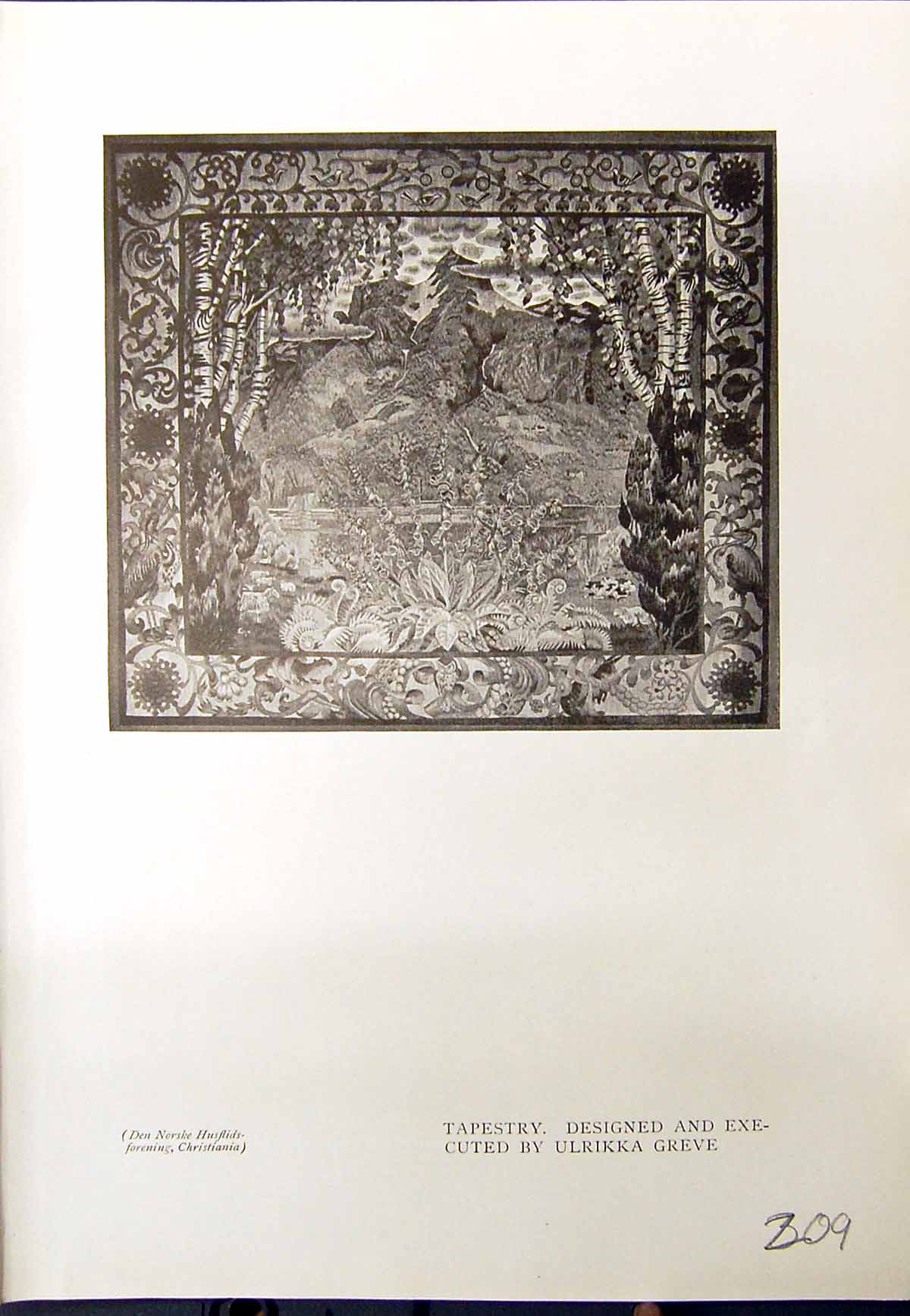 Old Tapestry Ulrikka Greve 1913 Furniture Christiania Mathias Enge Ag 20th