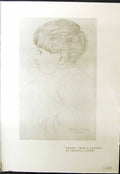 Original Old Antique Print 1913 Derek Gaskin Country Boy Village Lad Sketch