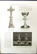 Old Silver-Guilt Cruest Tray Stabler Altar Corss Silver Chalice Ficer