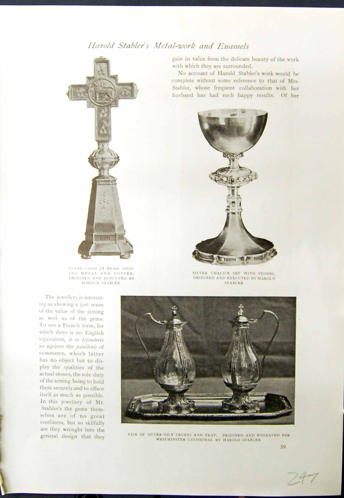 Old Silver-Guilt Cruest Tray Stabler Altar Corss Silver Chalice Ficer