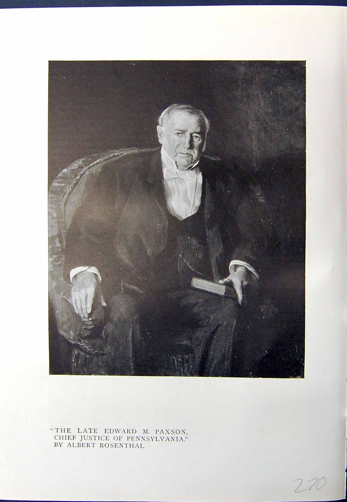 Old Edward Paxson Chief Justice Pennsylvania 1913 Mercedes Walton Ros 20th