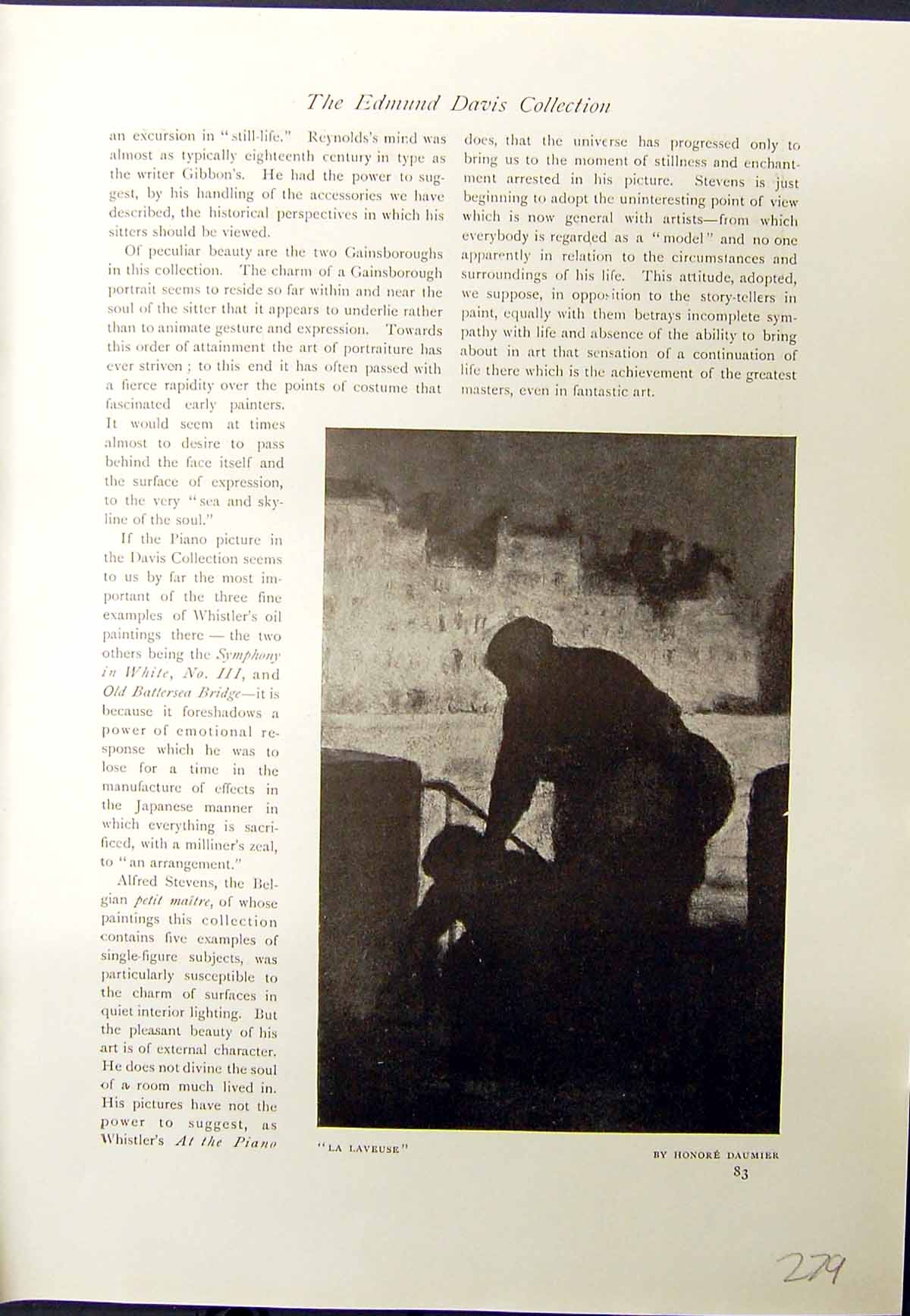 Original Old Antique Print La Laveuse Daumier Staymaker William Hogarth 1913