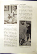 Antique Print 1913 Black White Flowers Rose Ninon Sibyl Meugens Banks Holme