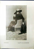 Old La Dame Aux Fourrures Noires Bertieri Lady Fur 1913 Bust Remezf P 20th