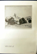 Old Antique Print Corfe Castle Niels Lund 1913 Shop Venice Italy Richards 20th