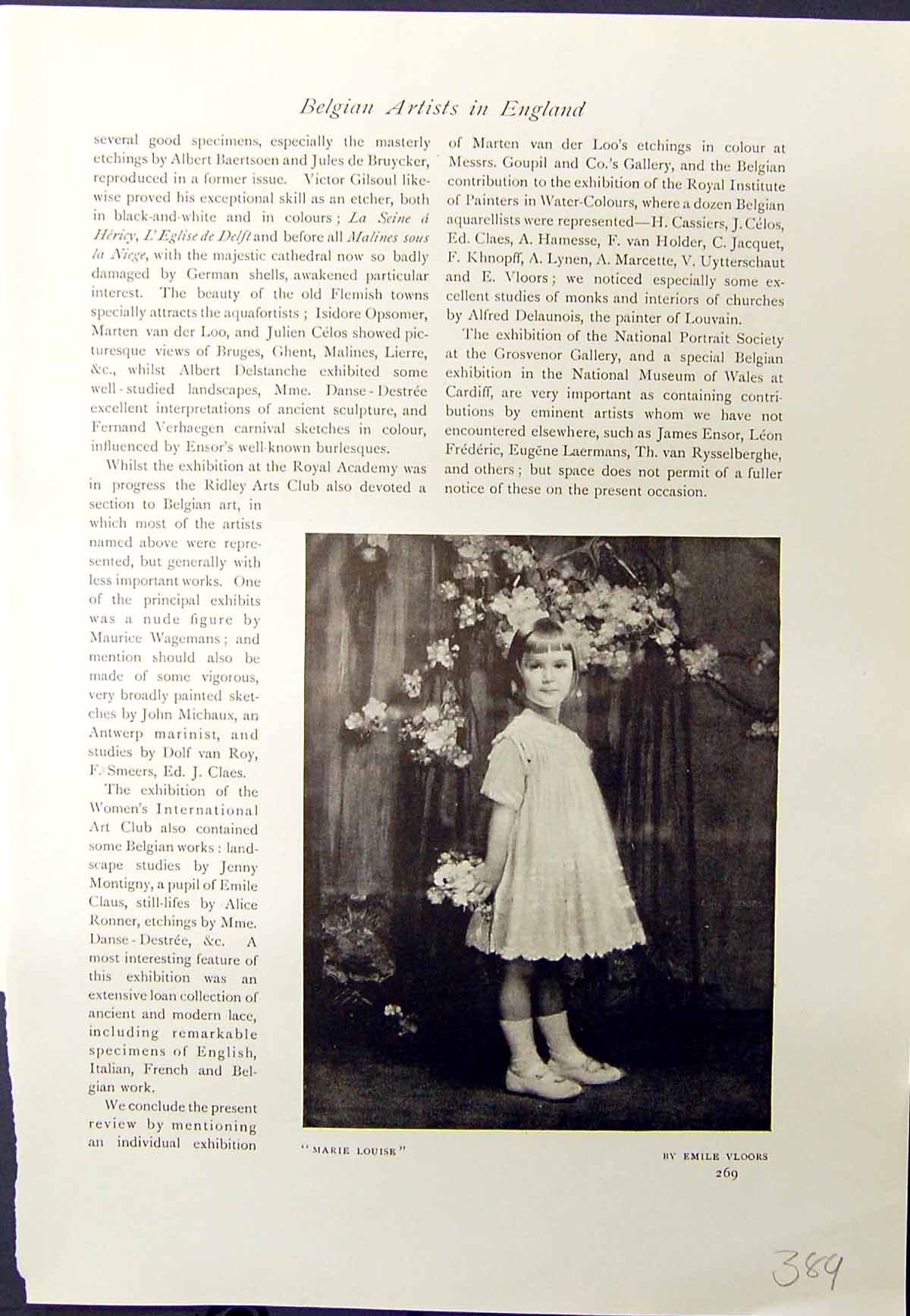 Old 1913 Portrait Marie Louise Vloors Festival Kamo Shrine Takeshiro 20th