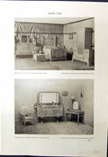 Old Bedroom Maple Citron Wood Quarti Dressing Table Needlework Panel