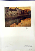 Antique Old Print Canal Scene Horse Boat Houses Leonard Campbell Taylor 1913