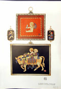 Original Old Antique Print Cloisonne Enamel Panels Pendants HarStabler 1913