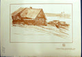Antique Old Print Russian Peasant Architecture House 1913 Stanislaw Noakowski