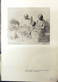 Antique Old Print 1914 Railway Station Queue Honore Daumier Landscape Gellee