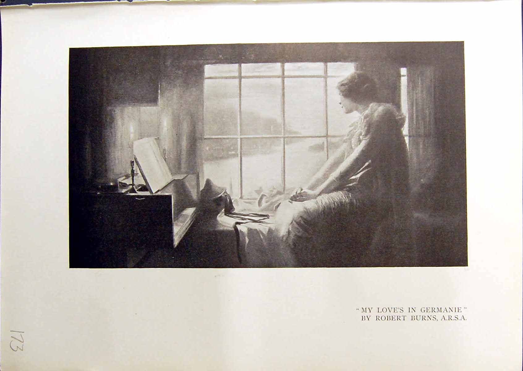 Old Love'S Germanie Robert Burns Lady House Window 1914 Rev. Whyte Wi 20th