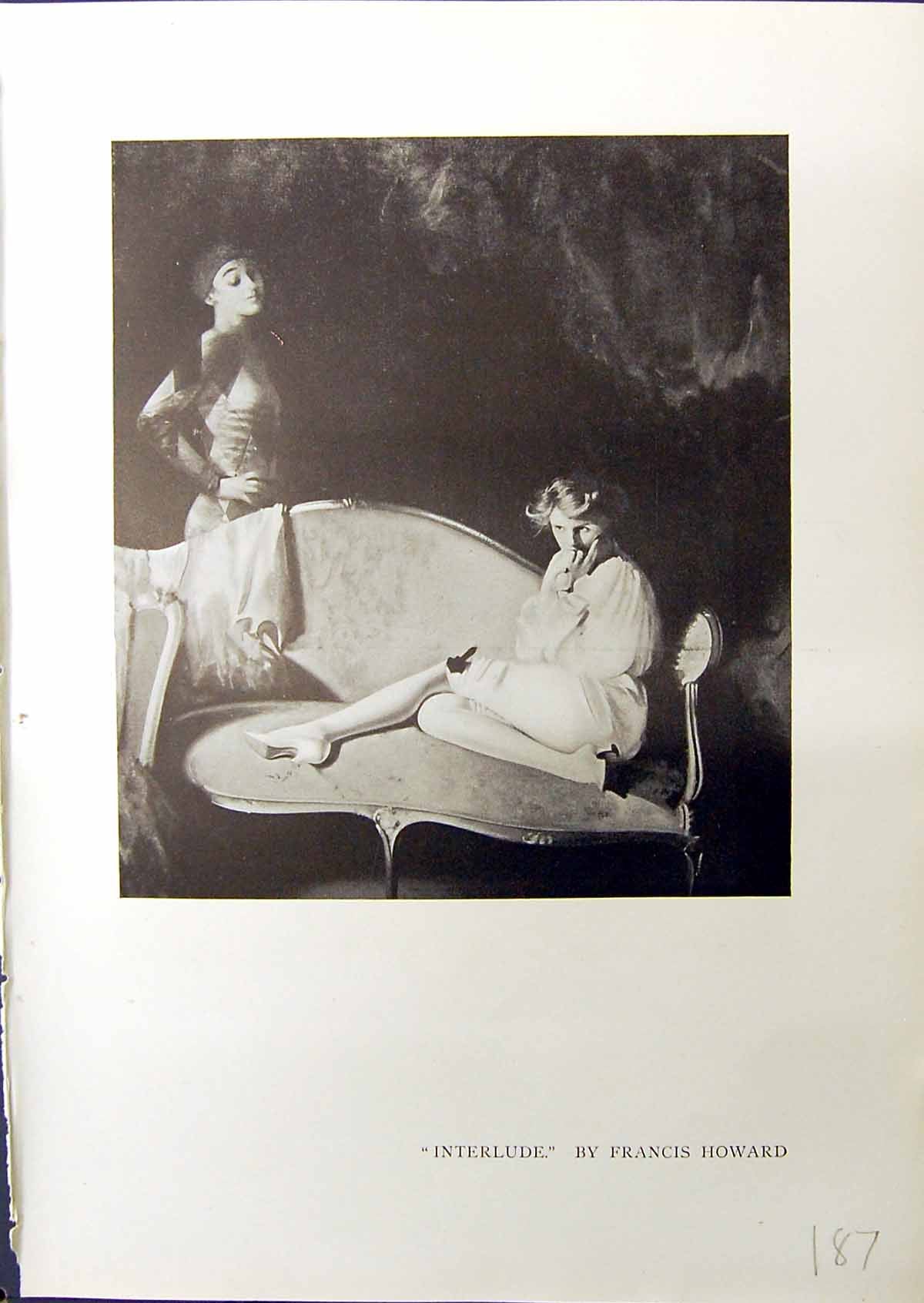 Old Interlude Francis Howard Lady 1914 Ladies Looking France Window B 20th